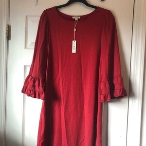 Max Studio Bell Sleeves Red Dress, Size Small, NWT
